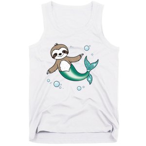 Sloth Mermaid Cute Slothmaid Fantasy Tank Top