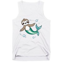 Sloth Mermaid Cute Slothmaid Fantasy Tank Top