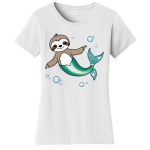 Sloth Mermaid Cute Slothmaid Fantasy Women's T-Shirt