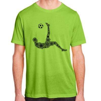 Snowflake Merry Christmas Snowflakes Soccer Cool Gift Adult ChromaSoft Performance T-Shirt