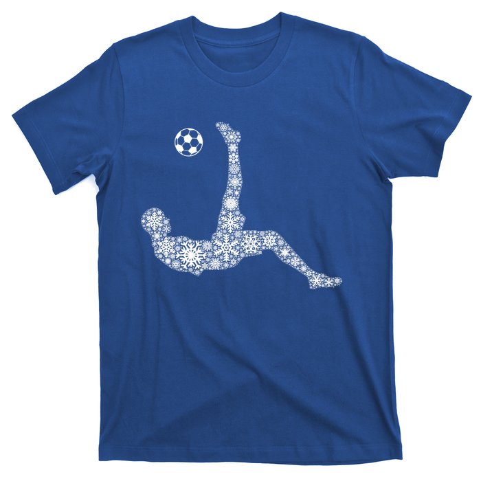 Snowflake Merry Christmas Snowflakes Soccer Cool Gift T-Shirt