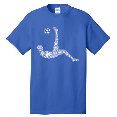 Snowflake Merry Christmas Snowflakes Soccer Cool Gift Tall T-Shirt