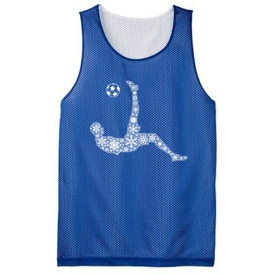 Snowflake Merry Christmas Snowflakes Soccer Cool Gift Mesh Reversible Basketball Jersey Tank