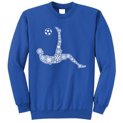 Snowflake Merry Christmas Snowflakes Soccer Cool Gift Tall Sweatshirt