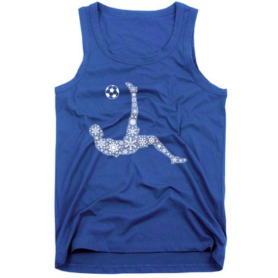 Snowflake Merry Christmas Snowflakes Soccer Cool Gift Tank Top