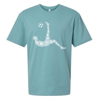 Snowflake Merry Christmas Snowflakes Soccer Cool Gift Sueded Cloud Jersey T-Shirt