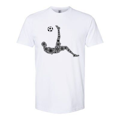 Snowflake Merry Christmas Snowflakes Soccer Cool Gift Softstyle CVC T-Shirt