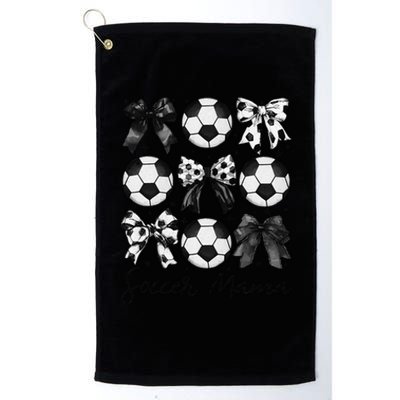 Soccer Mama Coquette Bow Soccer Mom Soccer Season Gift Platinum Collection Golf Towel