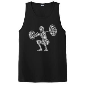 Snowflake Merry Christmas Gym Workout Barbell Squats Gift PosiCharge Competitor Tank