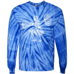 Snowflake Merry Christmas Gym Workout Barbell Squats Gift Tie-Dye Long Sleeve Shirt