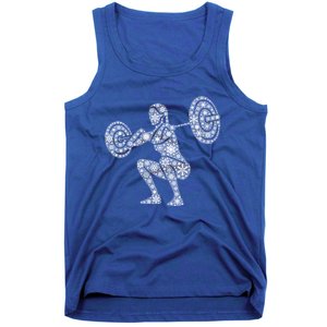 Snowflake Merry Christmas Gym Workout Barbell Squats Gift Tank Top