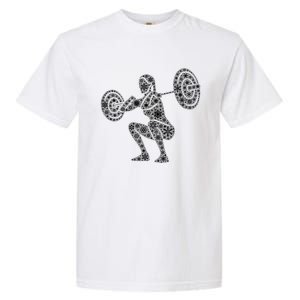 Snowflake Merry Christmas Gym Workout Barbell Squats Gift Garment-Dyed Heavyweight T-Shirt