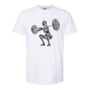 Snowflake Merry Christmas Gym Workout Barbell Squats Gift Softstyle CVC T-Shirt