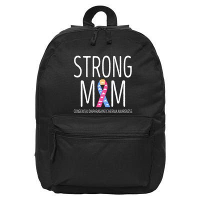 Strong Mom Congenital Diaphragmatic Hernia Awareness 16 in Basic Backpack