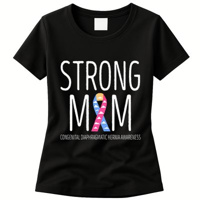 Strong Mom Congenital Diaphragmatic Hernia Awareness Womens T-Shirt
