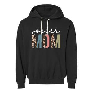 Soccer Mom Cute Mom Life Soccer Game Day Cheer Mom Garment-Dyed Fleece Hoodie