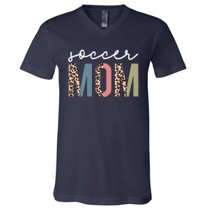 Soccer Mom Cute Mom Life Soccer Game Day Cheer Mom V-Neck T-Shirt