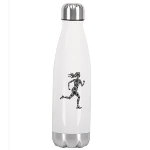 Snowflake Merry Christmas Running Jogging Runner Gift Stainless Steel Insulated Water Bottle