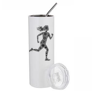 Snowflake Merry Christmas Running Jogging Runner Gift Stainless Steel Tumbler