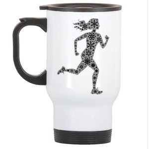 Snowflake Merry Christmas Running Jogging Runner Gift Stainless Steel Travel Mug