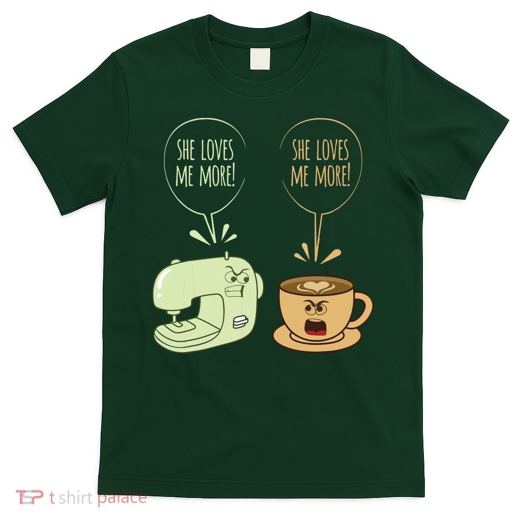 Sewing Machine Coffee Funny Sew Quilting Seamstress Sewer T-Shirt