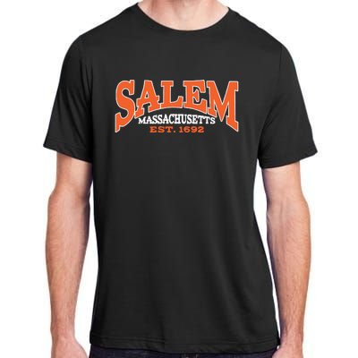 Salem Massachusetts Cute Fall Salem Est 1692 Adult ChromaSoft Performance T-Shirt