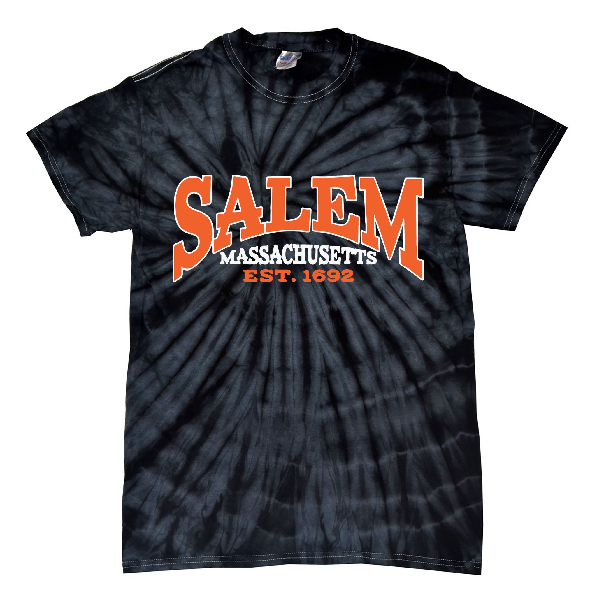 Salem Massachusetts Cute Fall Salem Est 1692 Tie-Dye T-Shirt