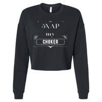 Snap My Choker Cropped Pullover Crew