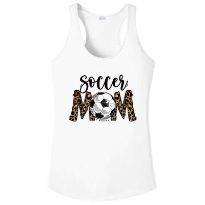 Soccer Mom Cute Mom Life Soccer Game Day Cheer Mom Leopard Ladies PosiCharge Competitor Racerback Tank