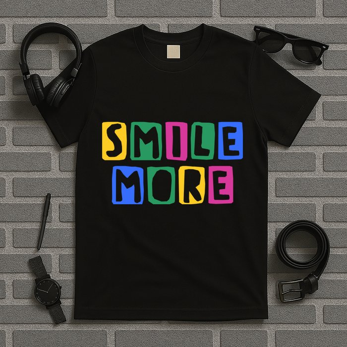 Smile More Colorful Inspiring T-Shirt