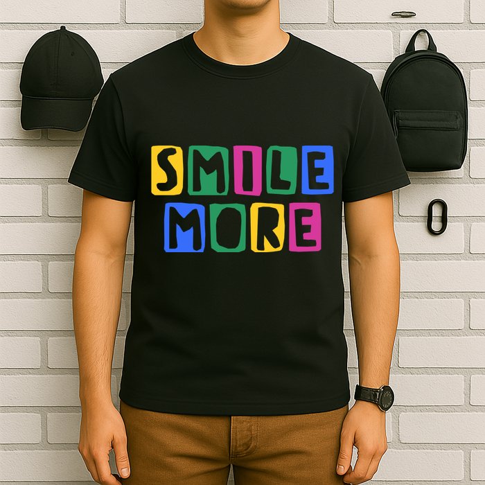 Smile More Colorful Inspiring T-Shirt