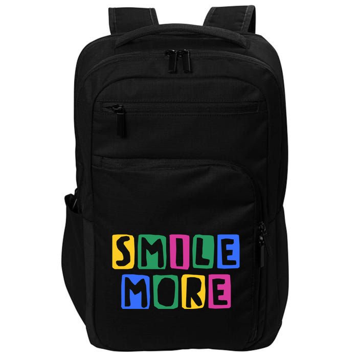Smile More Colorful Inspiring Impact Tech Backpack