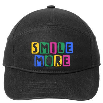 Smile More Colorful Inspiring 7-Panel Snapback Hat