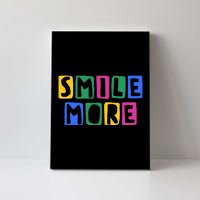 Smile More Colorful Inspiring Canvas