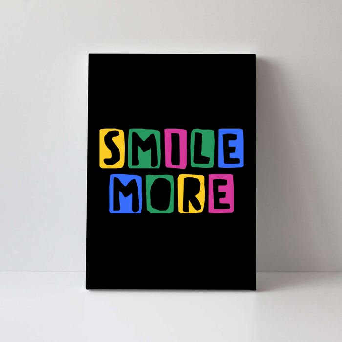 Smile More Colorful Inspiring Canvas