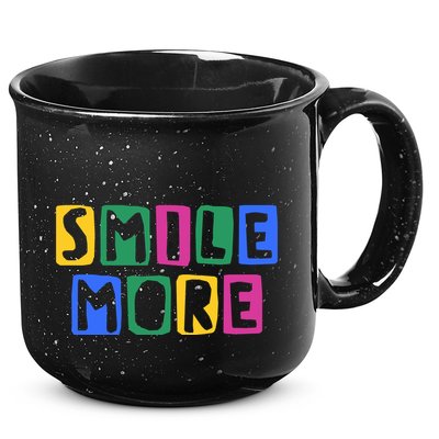 Smile More Colorful Inspiring 15oz Campfire Ceramic Mug