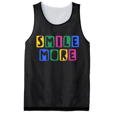 Smile More Colorful Inspiring Mesh Reversible Basketball Jersey Tank