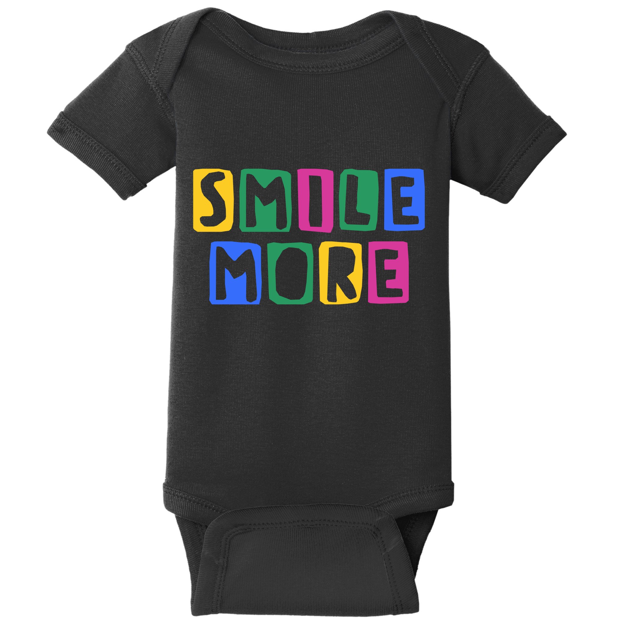 Smile More Colorful Inspiring Baby Bodysuit
