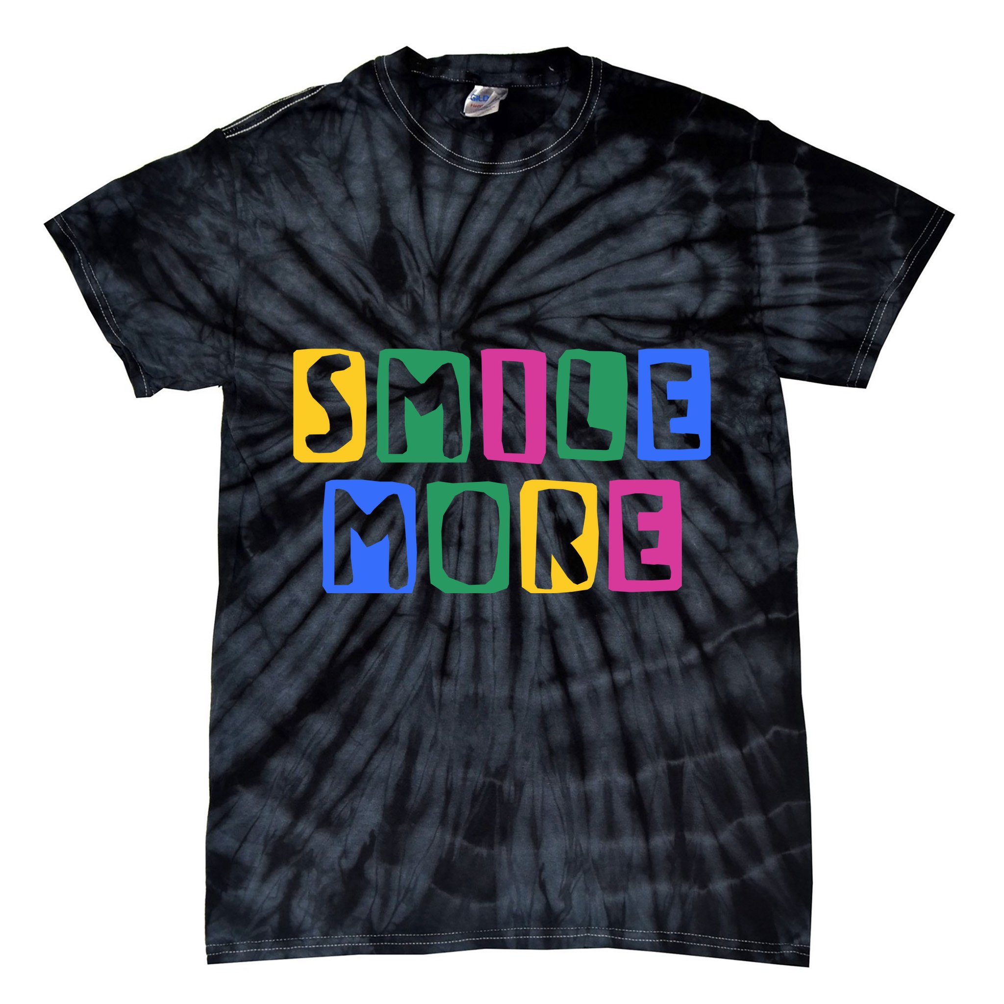 Smile More Colorful Inspiring Tie-Dye T-Shirt