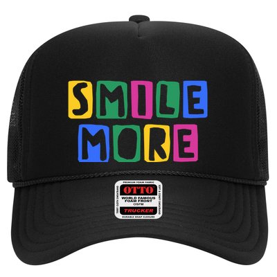 Smile More Colorful Inspiring Trucker Hat