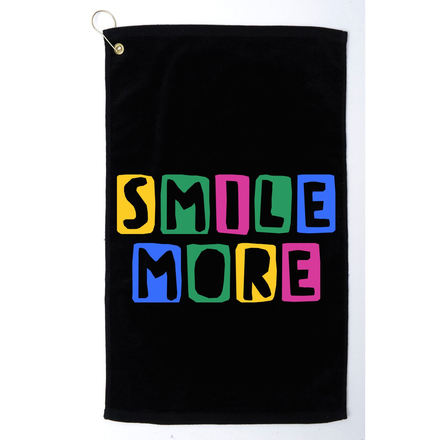 Smile More Colorful Inspiring Golf Towel
