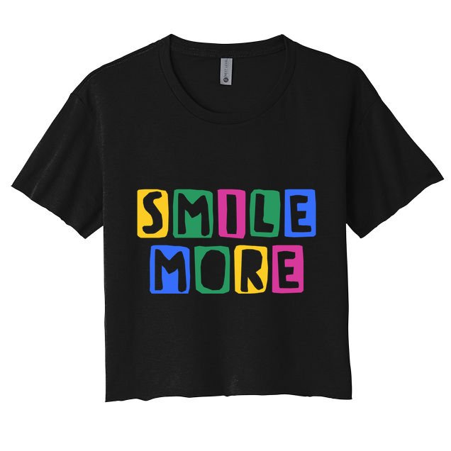 Smile More Colorful Inspiring Crop Top