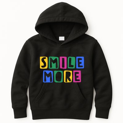 Smile More Colorful Inspiring Kids Hoodie