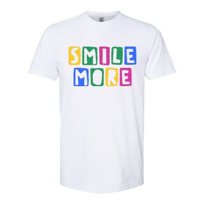 Smile More Colorful Inspiring Softstyle® CVC T-Shirt