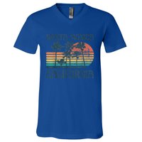 Santa Monica California Beach Summer Vacation Vintage V-Neck T-Shirt