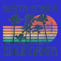 Santa Monica California Beach Summer Vacation Vintage Baby Bodysuit
