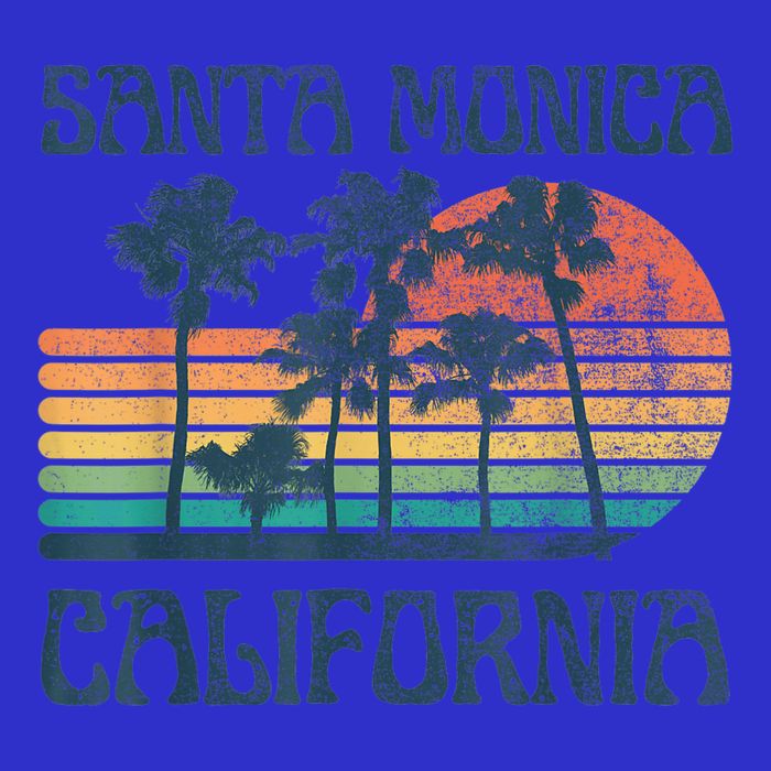 Santa Monica California Beach Summer Vacation Vintage Baby Bodysuit