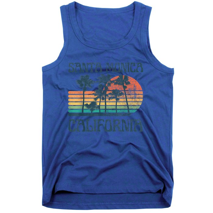 Santa Monica California Beach Summer Vacation Vintage Tank Top