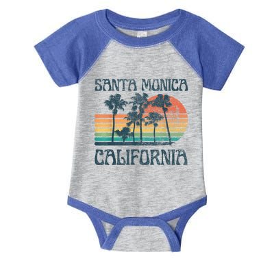 Santa Monica California Beach Summer Vacation Vintage Infant Baby Jersey Bodysuit