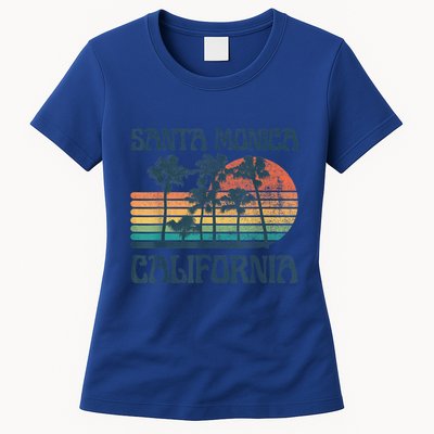 Santa Monica California Beach Summer Vacation Vintage Womens T-Shirt